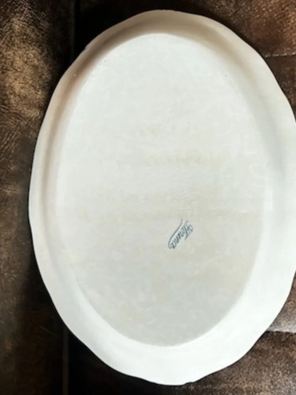 Antique Florence Game Bird Pheasant Lusterware Oval Serving Platter
